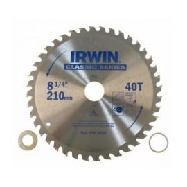 DISCO DE SIERRA 8 1/4" EN 40 DIENTES DE CARBURO PARA MADERA IRWIN 15181 MOD.AS840